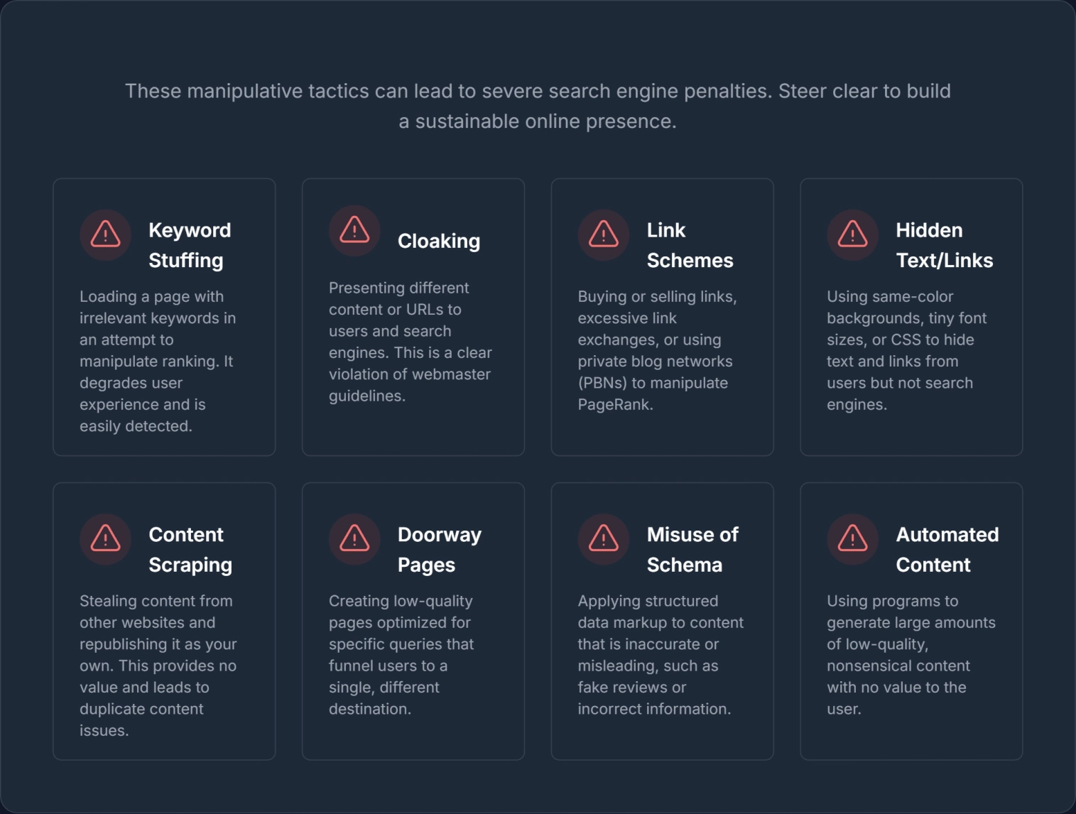 Illustration depicting unethical black hat SEO techniques and tactics