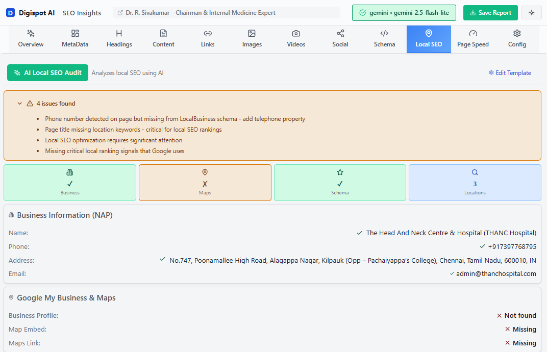 Ensuring NAP consistency for local business profiles