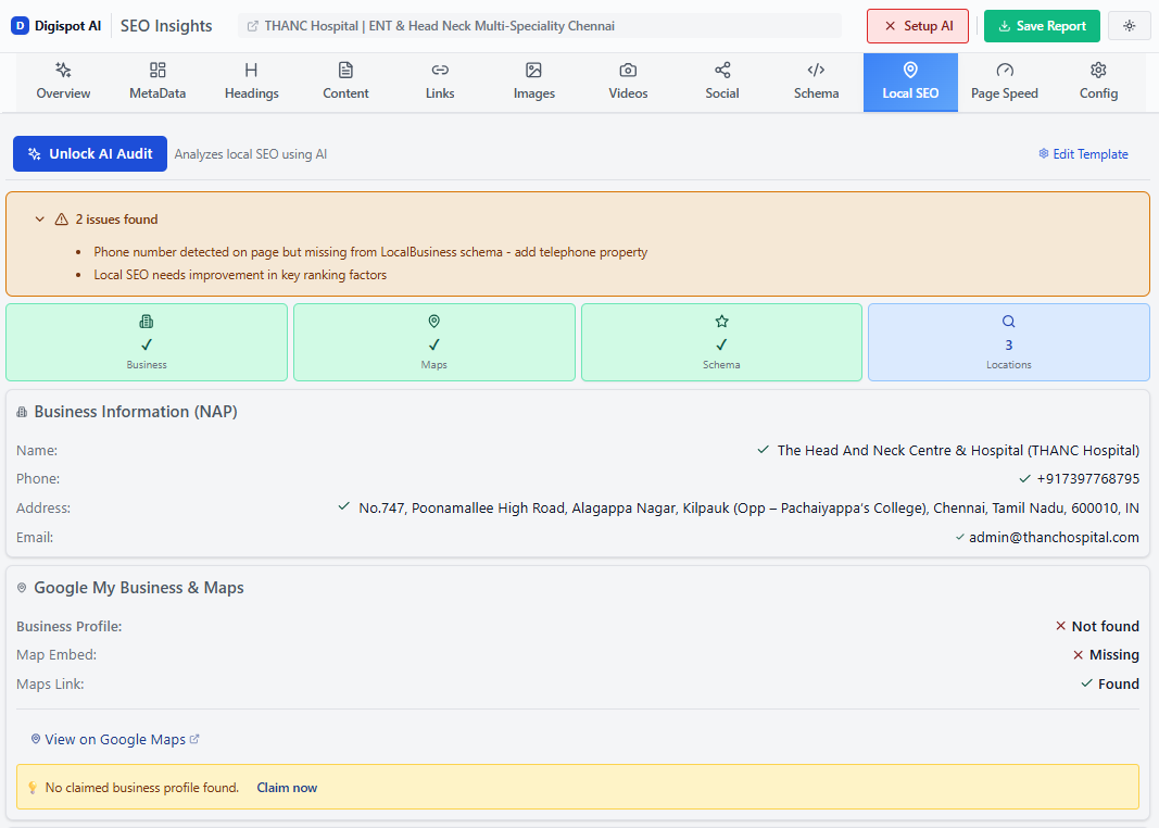 Optimized Google Business Profile listing example showing comprehensive business details