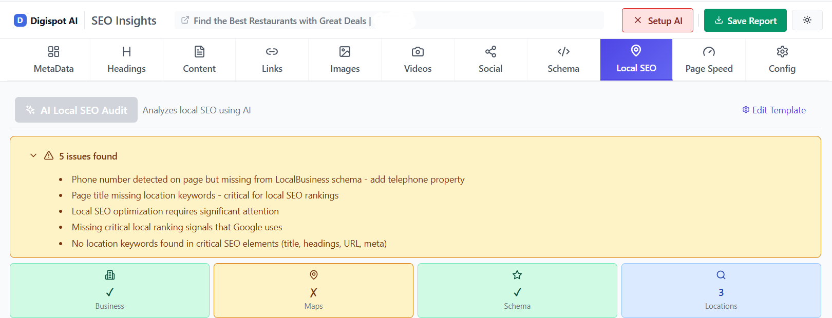 Chrome extension image for local seo for restaurants