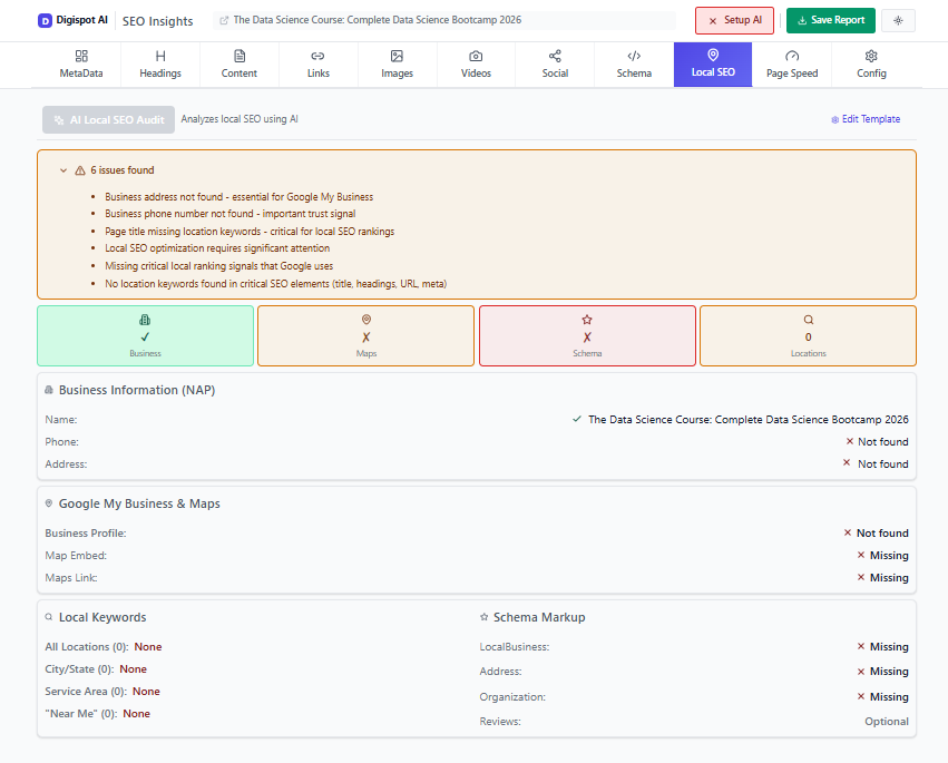 Using Chrome extension to analyze competitor Google Business Profile categories