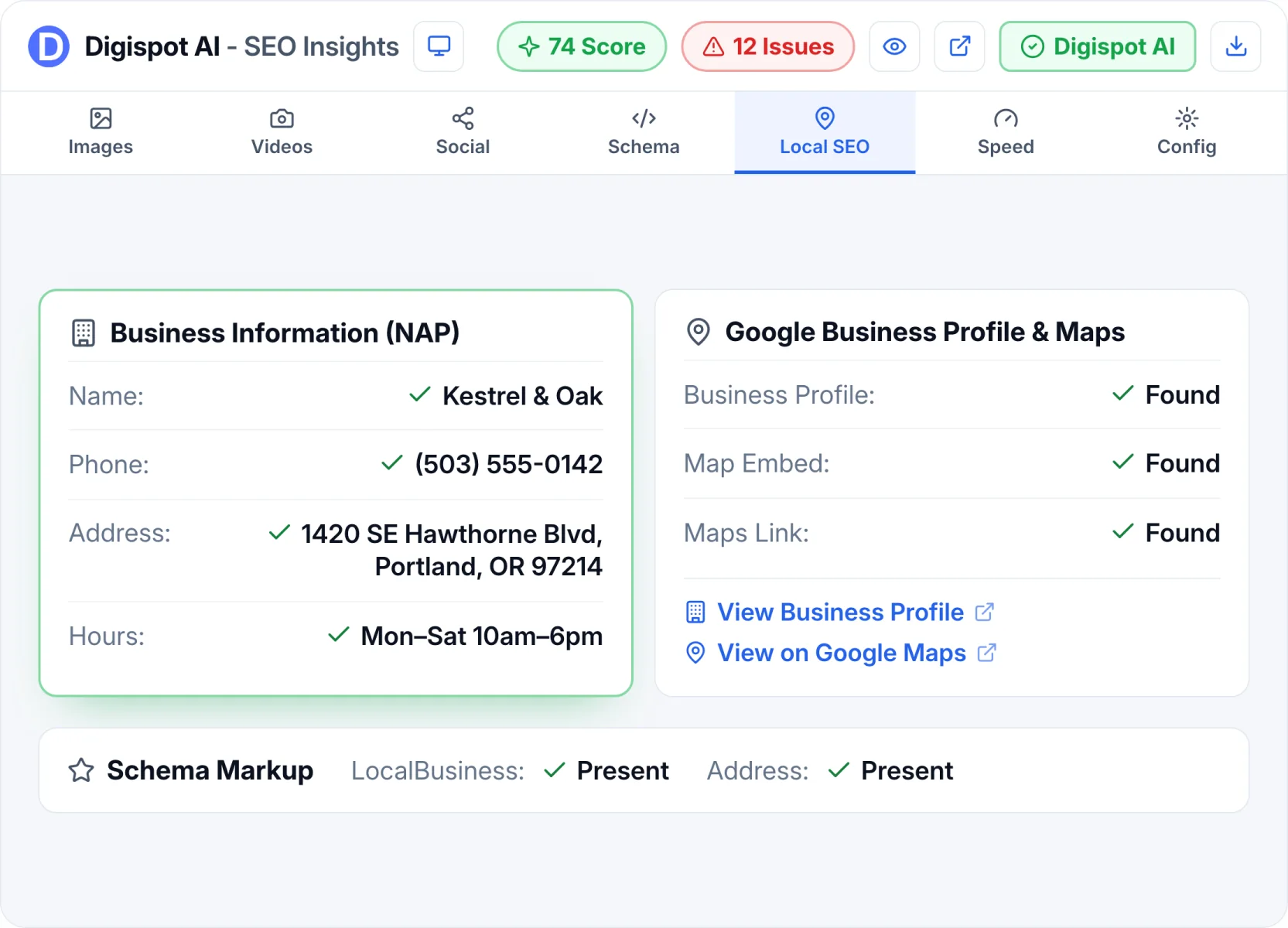 Local SEO in Digispot AI SEO Insights